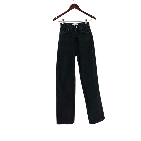 REFORMATION Wilder High Rise Wide Leg Black Denim Jeans - Picture 2 of 7